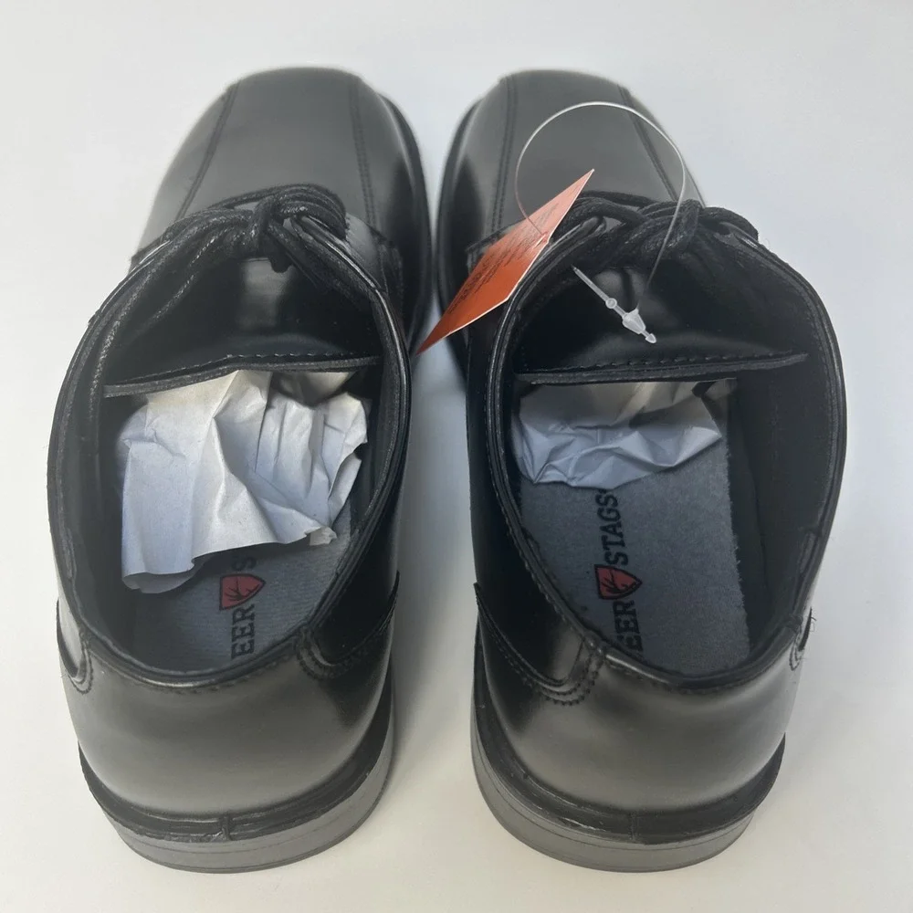 Deer Stags Gabe‎ Boys Black Lace-Up Oxford Dress Shoes Size 4M NIB